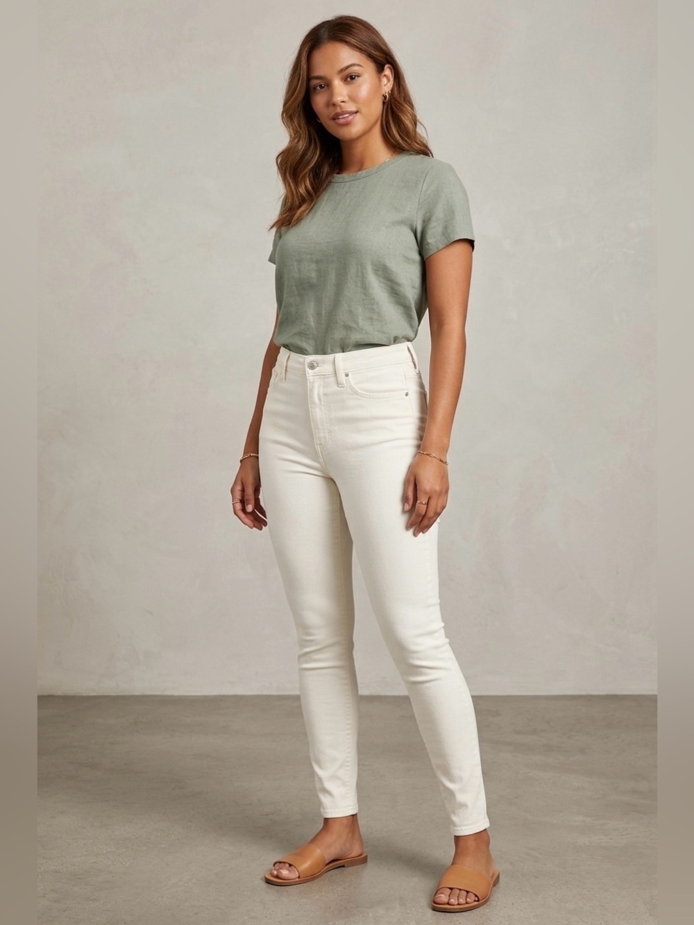 American Eagle Outfitters White Denim Jeans - Size 14 Long